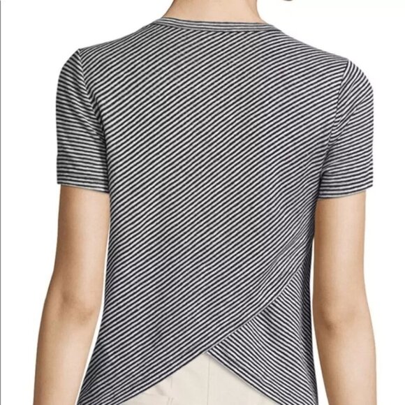 A.L.C. Striped Tesi Split-Back Linen Tee Size - XS - Picture 1 of 8